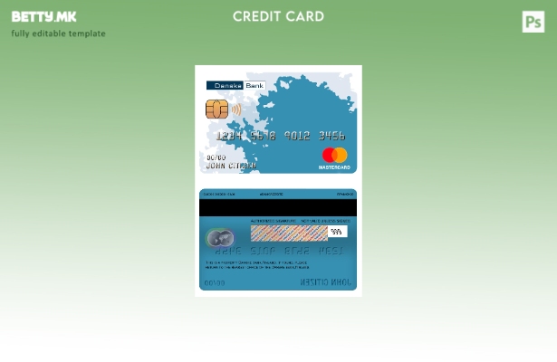 Модерен стил Шаблон за мастер картички на Финска Danske bank